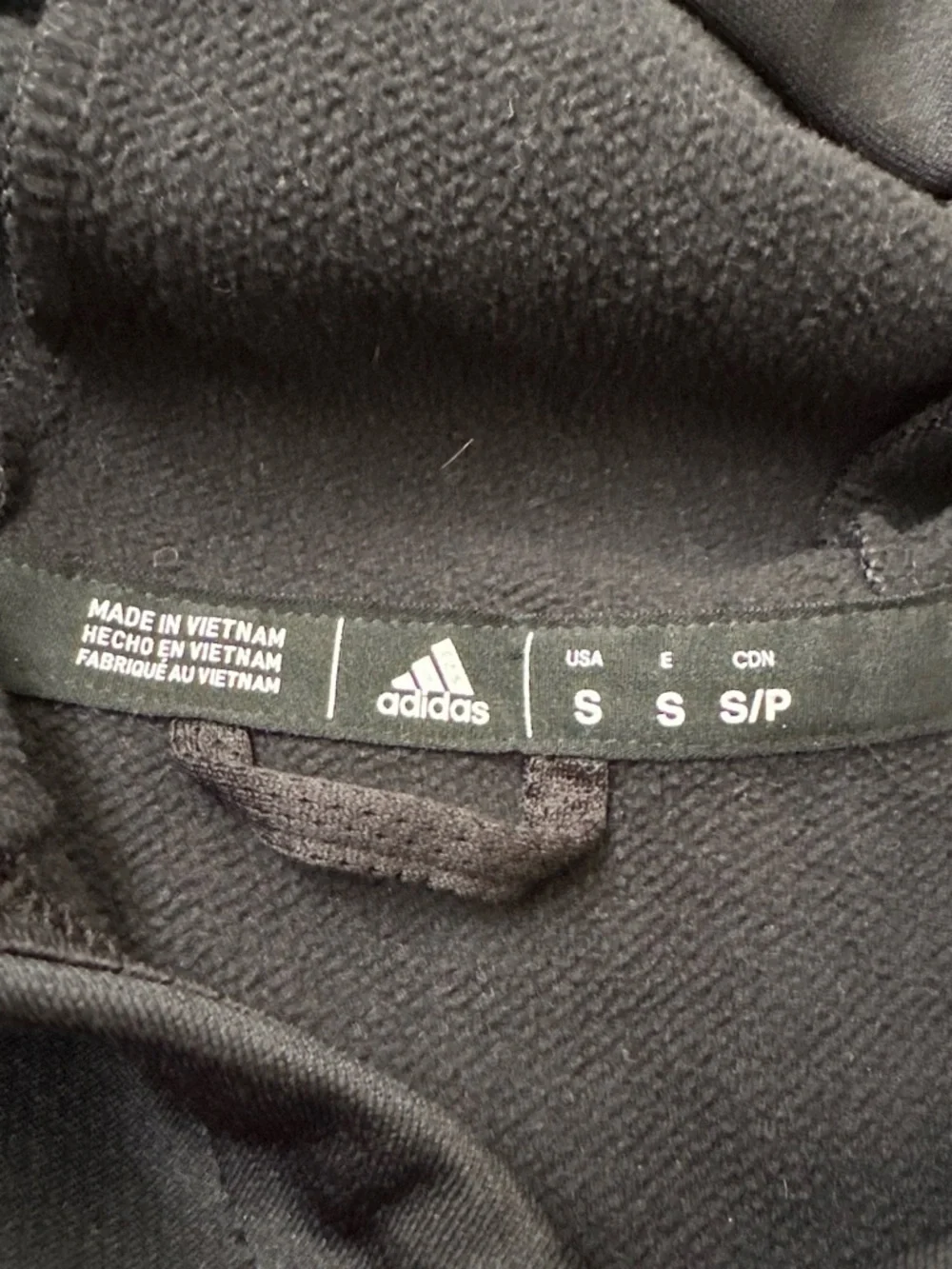 adidas Black Pullover Hoodie with Subtle Charcoal Details